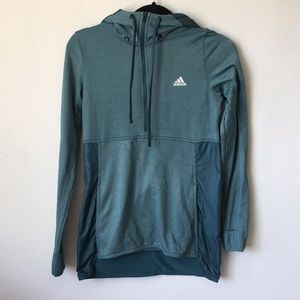 Adidas climawarm quarter zip drawstring hoodie